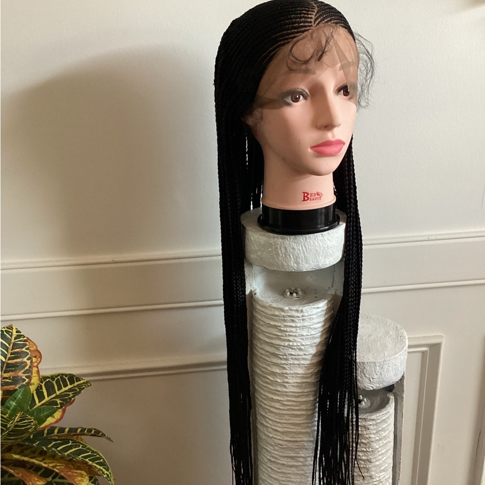 Black Box Braid Wig 36 - 40 inches - Sleek Long Braided Style Color #1